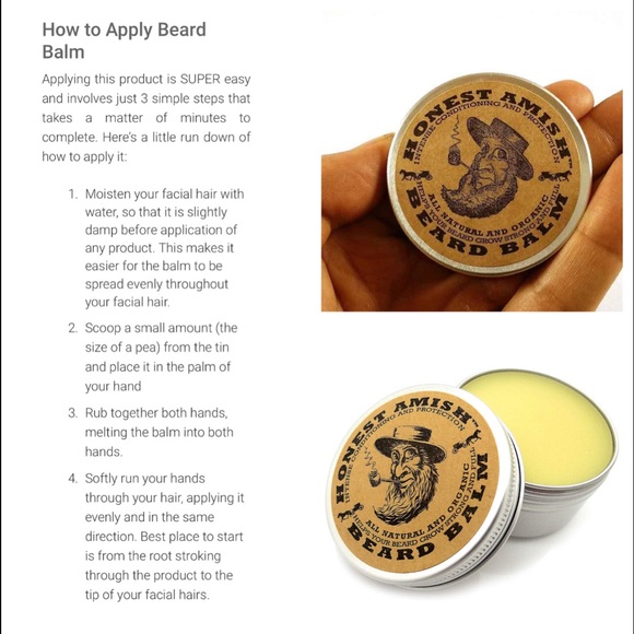 Honest Amish Conditioning Beard Balm NWT k15 - Picture 4 of 7